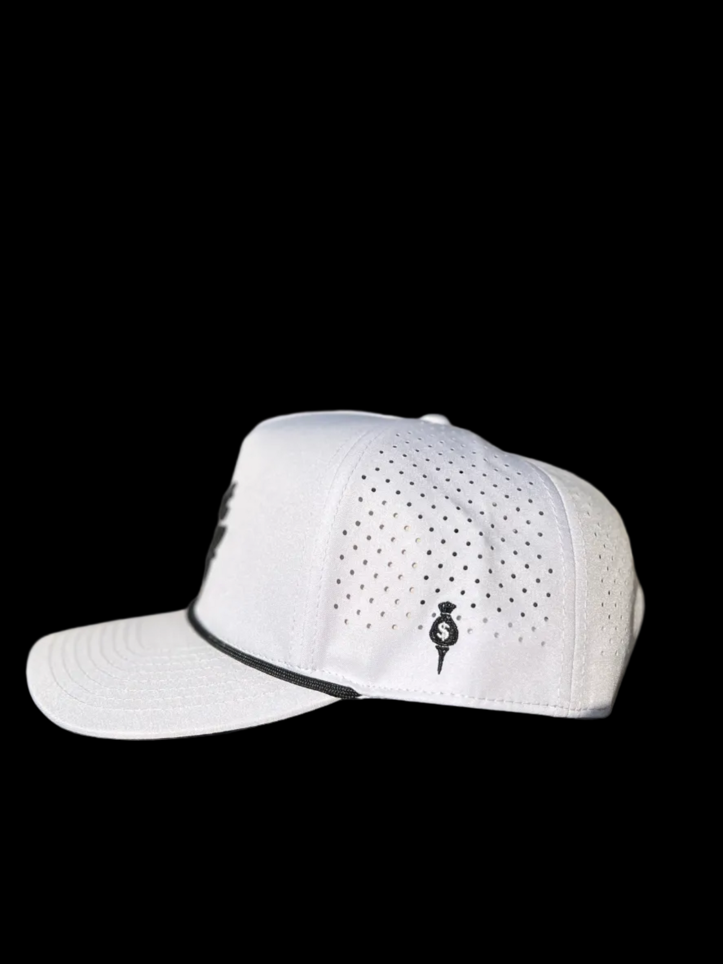 Loot Golf Rope Hat - White w/ Black Rope