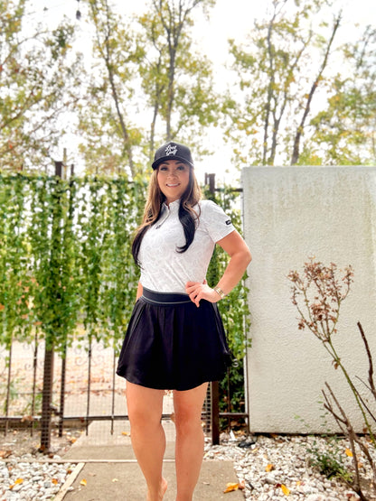 Women's Performance Polo - White Paisley